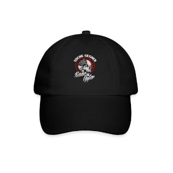 Suche Gegner Keine Opfer Dart Dartspieler - Baseballkappe - Schwarz/Schwarz - Vorne