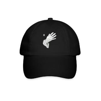 Touche-moi, gant blanc - Casquette classique - noir/noir - Devant