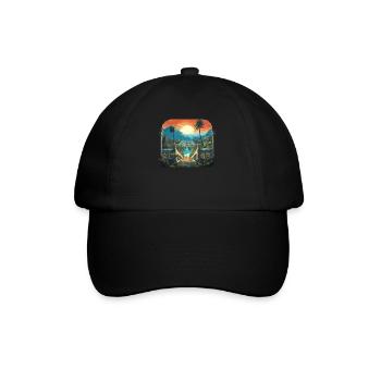 Pompeji Geschichte Reisen Ich liebe das Römische Reich - Baseballkappe - Schwarz/Schwarz - Vorne