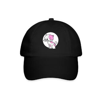 Katzenfischknochen Fischer - Baseballkappe - Schwarz/Schwarz - Vorne