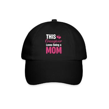 Cette aidante adore être maman - Casquette classique - noir/noir - Devant