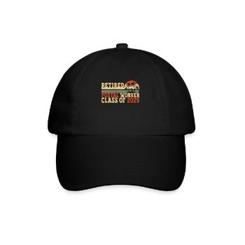 Retired Postal Worker Class Of 2025 - Baseball Cap - black/black - Front