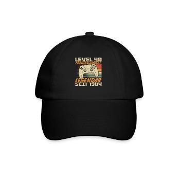 Level 40 freigeschaltet Legendär seit 1984 - Baseballkappe - Schwarz/Schwarz - Vorne