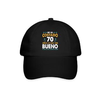 70th Birthday Vintage Legendary - Baseball Cap - black/black - Front