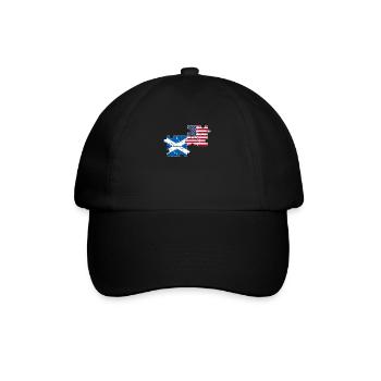 Scotland USA Vintage Flag Scottish - Baseball Cap - black/black - Front
