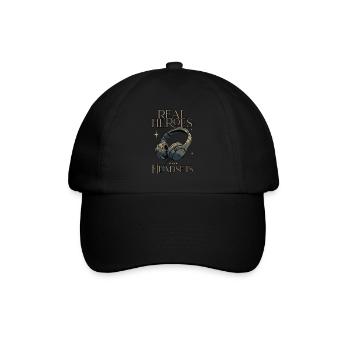Les vrais héros portent des casques Funny Gamer Boys & Kids - Casquette classique - noir/noir - Devant