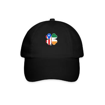 Drapeau portoricain irlandais trèfle d’Irlande - Casquette classique - noir/noir - Devant