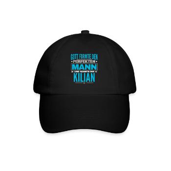 Kilian Name Design - Baseballkappe - Schwarz/Schwarz - Vorne