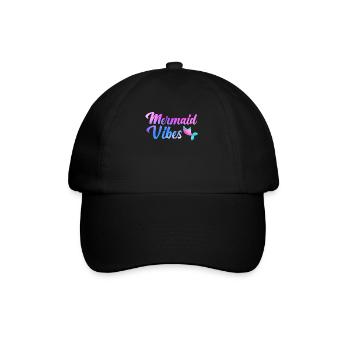Mermaid Adult Matching Birthday Women Girl - Baseball Cap - black/black - Front
