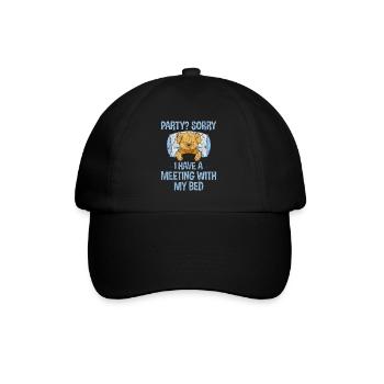 Fête, désolé, j’ai un rendez-vous avec mon lit 3 - Casquette classique - noir/noir - Devant