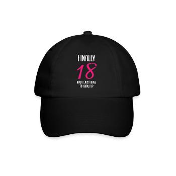 Officially Grown Up - And Now? - Baseball Cap - black/black - Front