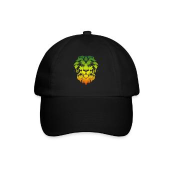 Reggae Musik Rastafari Jamaika - Baseballkappe - Schwarz/Schwarz - Vorne