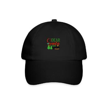 Dear Santa I can explain - Baseballkappe - Schwarz/Schwarz - Vorne