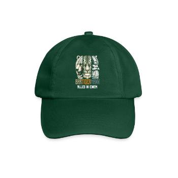 Bärtigermann Bär Tiger Mann Geschenk Bart - Baseballkappe - Flaschengrün - Vorne