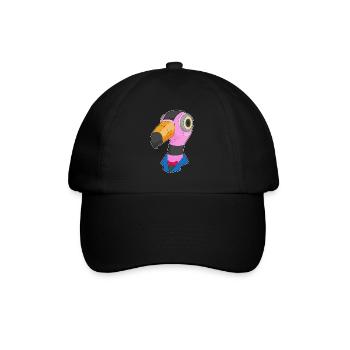 Robot flamant rose - Casquette classique - noir/noir - Devant
