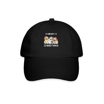 Joyeux Noël Carlin Chiens de la veille de Noël - Casquette classique - noir/noir - Devant