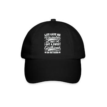 La vie m’a donné le diabète et une douce petite amie - Casquette classique - noir/noir - Devant
