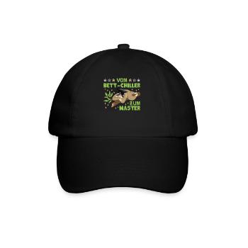 Masterarbeit Geschafft Vom Bett-Chiller zum Master - Baseballkappe - Schwarz/Schwarz - Vorne