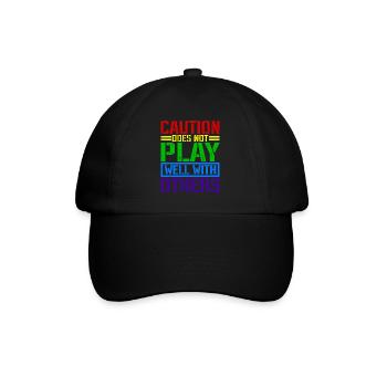 Caution Does Not Play Well With Others 66 - Baseball Cap - black/black - Front
