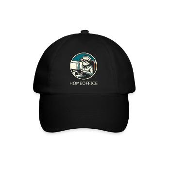Homeoffice - Baseballkappe - Schwarz/Schwarz - Vorne