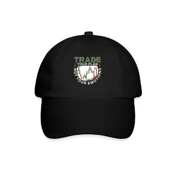 Trade Your Plan Not Your Emotions - Baseball Cap - black/black - Front
