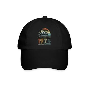 Legendary Since 1974 Vintage Birthday Gift - Baseball Cap - black/black - Front