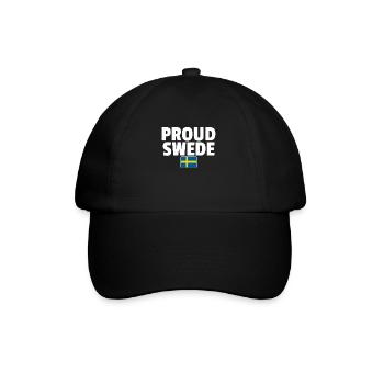 Fier Suédois Suède Drapeau suédois Suède - Casquette classique - noir/noir - Devant