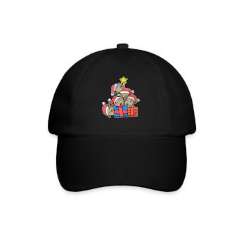 Kangaroo Kangaroos Christmas Tree Christmas - Baseball Cap - black/black - Front