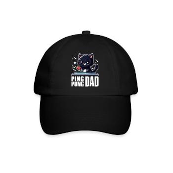 Table Tennis Katze Pingpong Black Cat Dad Outfit - Casquette classique - noir/noir - Devant