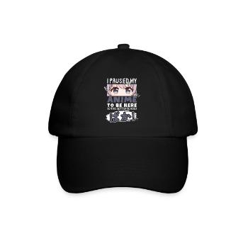 J’ai mis mon anime en pause pour être là BAKA ! Kawaii Otaku - Casquette classique - noir/noir - Devant