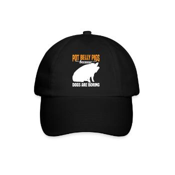 Pot Belly Pig Geschirr Und Leine Pot Belly Pig - Baseballkappe - Schwarz/Schwarz - Vorne