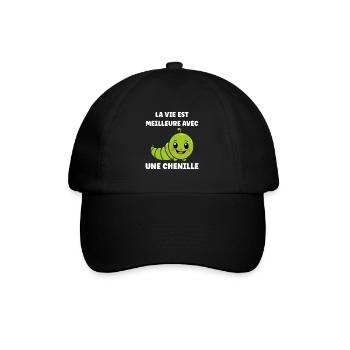 Chenilles insecte Amour petite chenille - Casquette classique - noir/noir - Devant