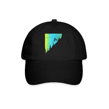 Mountain Bike MTB Downhill Biker Gift - Baseball Cap - black/black - Front