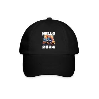 Bonne année avec feux d’artifice à Cologne - Casquette classique - noir/noir - Devant