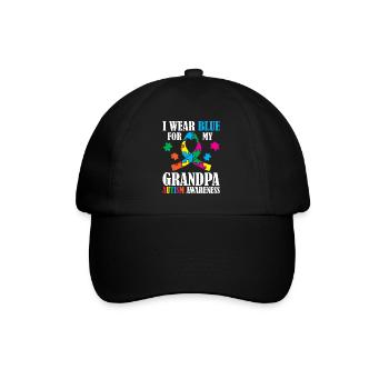 I wear blue for my grandpa. Support - Baseball Cap - black/black - Front