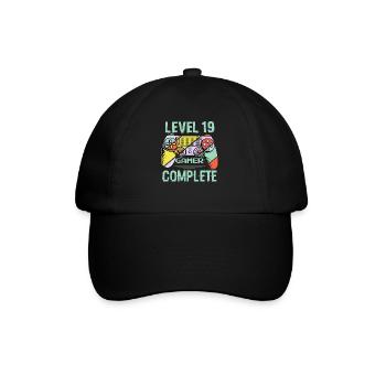 Level 19 Complete 19 Years Gamer Level 19 Complete - Baseball Cap - black/black - Front