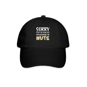Désolé, je ne peux pas être près de vous, je suis allergique aux noix Noix - Casquette classique - noir/noir - Devant