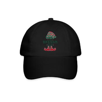 Brenda Elf Personalized Name Christmas Family - Baseball Cap - black/black - Front
