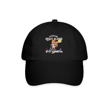 Eichhörnchen Schulstart Erste Klasse Roller - Baseballkappe - Schwarz/Schwarz - Vorne