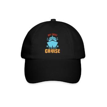 My First Cruise Family Vacation - Fun and Exciting - Baseball Cap - black/black - Front