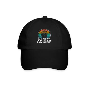 My First Cruise Family Vacation - Fun and Exciting - Baseball Cap - black/black - Front