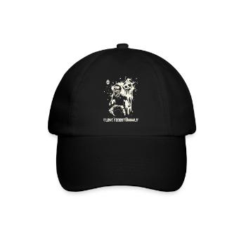 Zombie Kicker: Ich liebe Fußball - Baseballkappe - Schwarz/Schwarz - Vorne