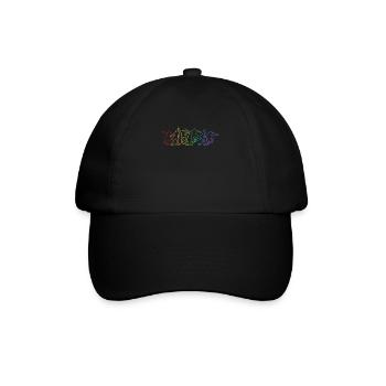 Skateboard LGBT Rainbow Skatergirl Skaterboy - Baseballkappe - Schwarz/Schwarz - Vorne