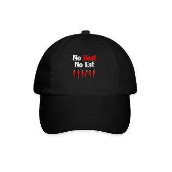 No Heat No Food Spicy Food Lover - Baseball Cap - black/black - Front