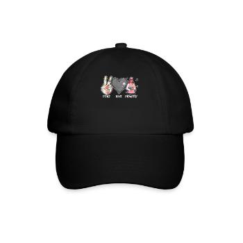 Nurse Midwife Birth Worker Peace - Baseballkappe - Schwarz/Schwarz - Vorne