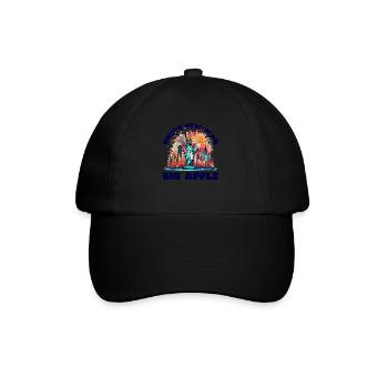 Happy New Year with fireworks in New York - Baseball Cap - black/black - Front