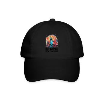 Happy New Year with fireworks in New York - Baseball Cap - black/black - Front