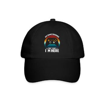 Mon jeu a planté, c’est pourquoi je suis ici - Casquette classique - noir/noir - Devant