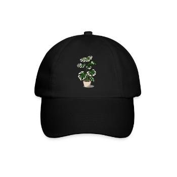 Monstera panaché - Casquette classique - noir/noir - Devant