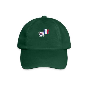 Corée du Sud France Vintage drapeau sud-coréen - Casquette classique - vert bouteille - Devant
